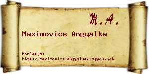 Maximovics Angyalka névjegykártya